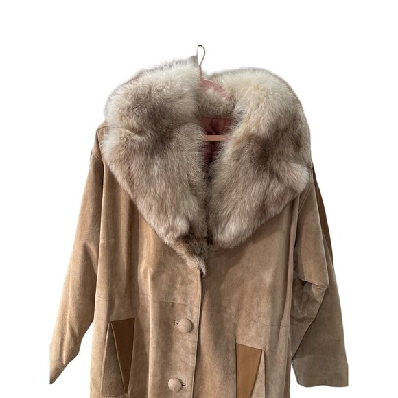 Vintage Sportmaster Faux Suede Long Coat Made in Canada Pre-Owned Good Condition - Picture 5 of 12